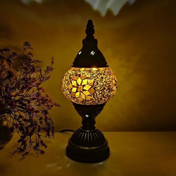 Turkish mosaic table Lamp vintage art deco Handcrafted lamparas de mesa mosaic Glass romantic bed light lamparas con mosaicos 260326