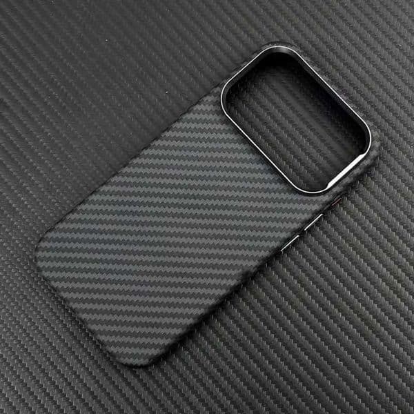 Carbon Fiber Texture Magnetic Case For 17 Pro Max 17Pro Air Ultrathin Alloy Lens Wireless Charge for Magsafe Hard Pc Case S26330