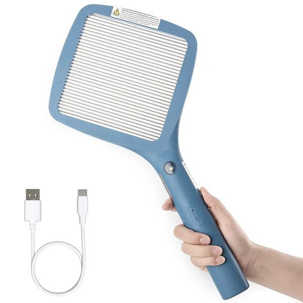 Mafiti Electric Fly Swatter Rechargeable Mosquito Zapper Bug Zapper Racket Fly Killer Indoor Outdoor Light Camping Accessories 260327