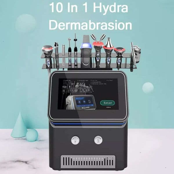 Portable Skincare Beauty device 10 In 1 Aqua Oxygen Jet Bubble Cleaning Acne Blackhead Removal RF Skin Revitalization Wrinkle Dispelling Scrubber Exfoliator