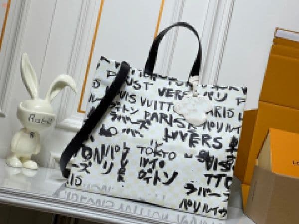 Designer Luxury bags Shopper tote bags Leather Shoulder Bag M24457 white Letter Graffiti Womens handbags purse M40797 Mirror quality