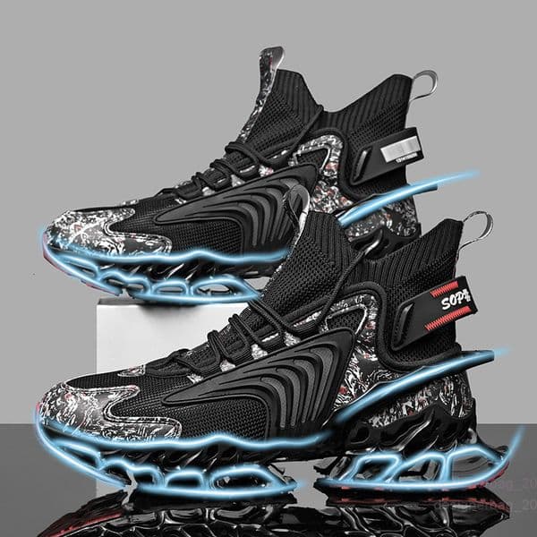 Fashion Men Running Shoes Thick Sole Breathable Jogging Gym Sports Shoes Suitable for Hiking Outdoor Daily