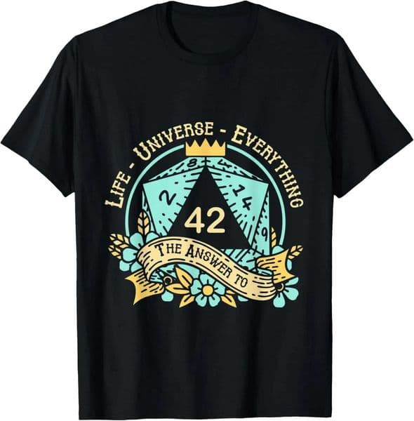 Life Universe Everything 42 Science Fiction Space Lovers T-Shirt Couple Funny Shirt Strtwear Graphic T Shirts Ropa Hombre S26330