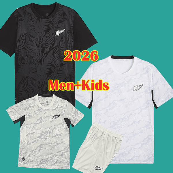 2026 New Zealand World Cup Soccer Jersey Soccer Gear Man and Kids Sets Home Away Fans Player Football Shirt Tops