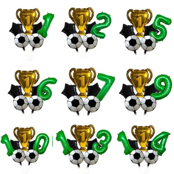 32inch Green Digit Number Globos Football Helium Balloons Trophy Balloon Childrens Gifts Birthday Party Decorations Kids 260330