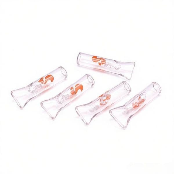 Thick heady Mini Cheap 38mm Squirrel Logo Glass Cigarette Filter Tips rolling tobacco tip High Quality clear Smoking filter hand tobacco pipe for smoking