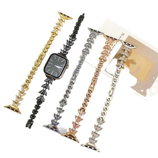 Strap Watch Suitable For Watch 9Th Generation SE Metal S8 Mermaid Tail Chain With Diamonds For Apple S10