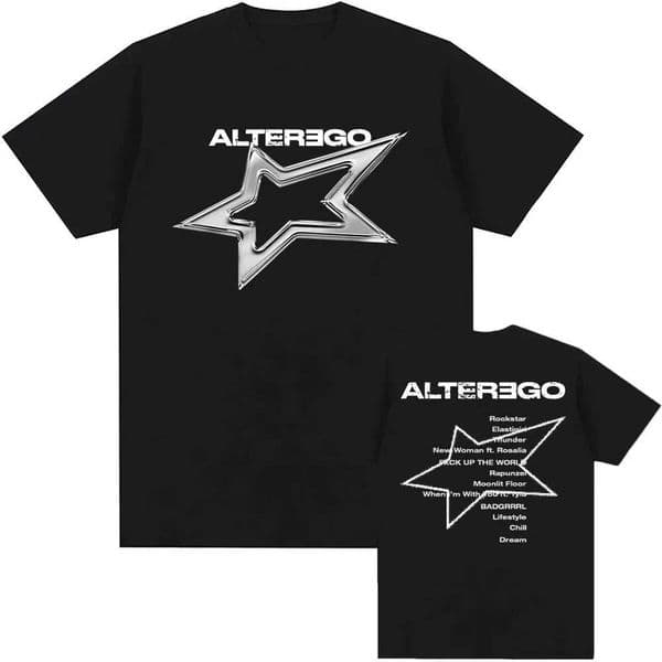 Koran Singer Album Alter Ego Graphic Tshirts LISA Fashion Hip Hop Strtwear Unisex Summer Cotton Ts Men Women Clothing Male L260330