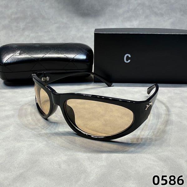 Luxury Wrap designer sunglasses Curved cc sunglasses for women mens narrow frame drive Beach shading UV protection polarized chan glasses gift with box nice 40f