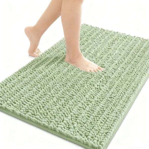 Homaxy New Chenille One Thick And Three Fine Floor Mat Indoor Non Slip Doormat Dirt Trap Absorbs Water Comfortable Bathroom Mats 26L0330