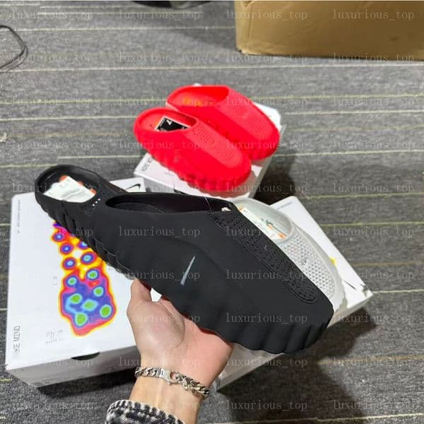 Desginer Slides mind 001 Slippers Fashion Soft Rubber Tech Comfort Running Bone White Red Black Light Smoke Grey Mens Womens mind001 Summer Beach shoes
