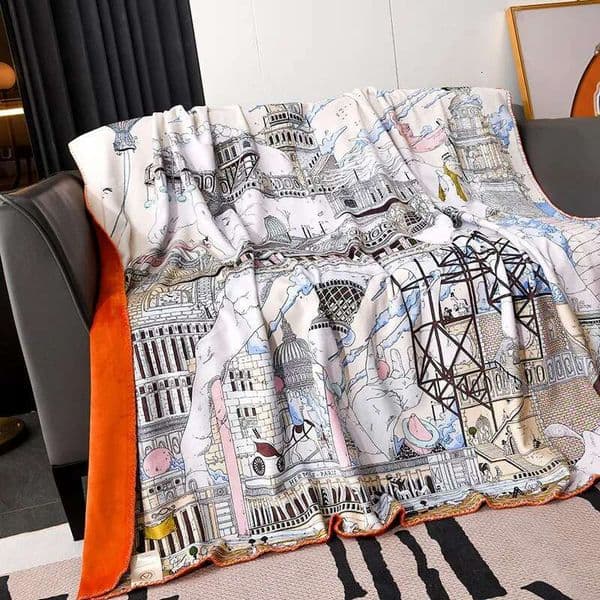 Velvet light luxury sofa cover car travel office air conditioner nap blanket shawl blanket Y260525
