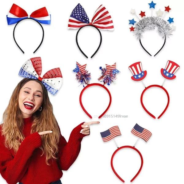 American Independence Day Party Headwear July 4th National Day Party Decoration Accessories USA Stars and Stripes Headband 260330