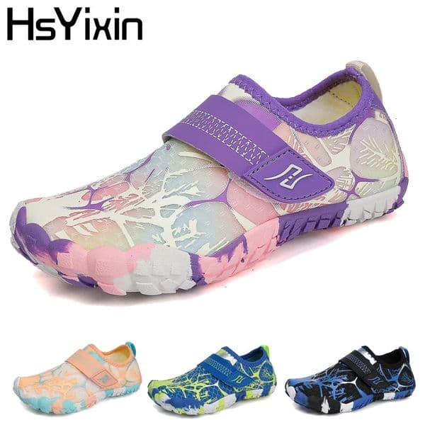 Breathable boys and girls Aqua shoes Anti-bump toe Drainage n Outdoor hiking and wading water shoes Barefoot shoes 260330