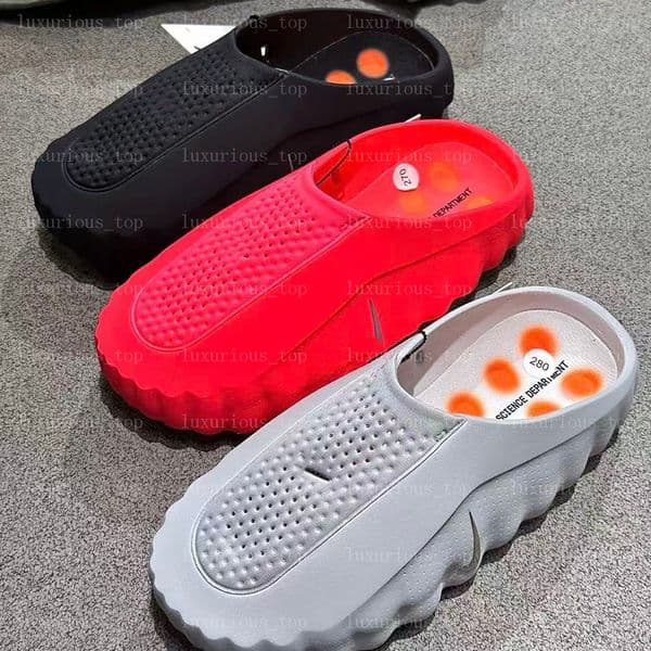 MIND 001 slide designer slipper sneakers Bone White Solar Red Black Chrome Light Smoke Grey Men Women mind 001 mind002 Fashion Shoes with box