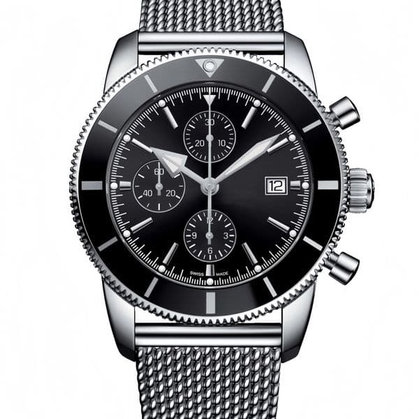 Luxury Fashion Classic Watch 42mm Stainless Steel Watch Silicone Strap Battery Watch Business Fashion Luxury Men Watch