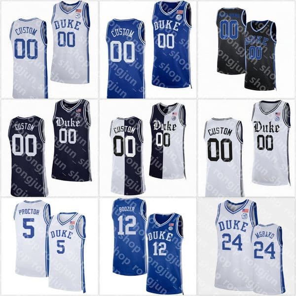 2026 Men's Duke College Blue Devils Basketball Jerseys 12 Cameron Boozer 21 Patrick Ngongba II 3 Isaiah Evans 1 Caleb Foster 7 Dame Sarr 14 Nikolas Khamenia Printed