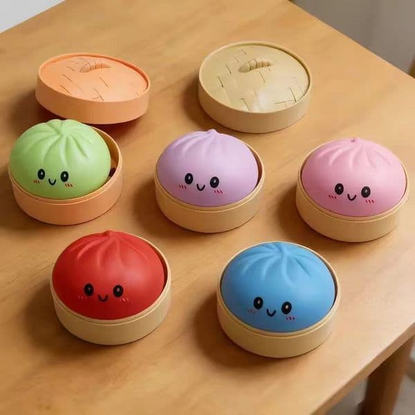 Colorf Dumpling Squishes Stress Balls Reusable Low Rebound Decpression Toys Dough Ball Unique He Decoration Gifts BY SEA J260530