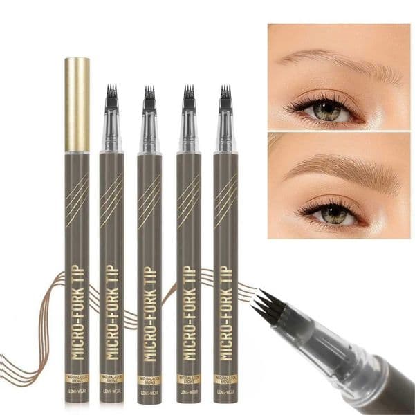 1PC Liquid Four-Pronged Eyebrow Pencil Waterproof Smudge-Proof Smooth and Easy to ApplyNatural Brows H260331
