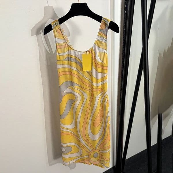 Luxury Designer Sexy Dress Women Charming Loose Slip Dress Seaside Travel Vacation Beach Dress