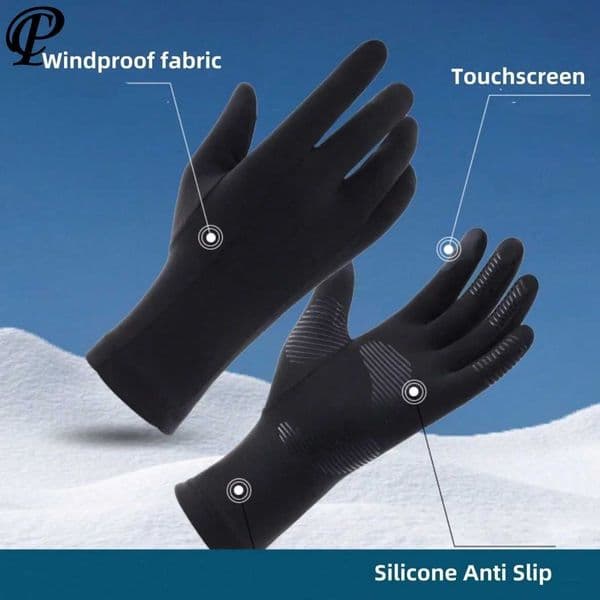 Winter Ski Gloves Fleece Liner Inner Thin Warm Touchscreen Cycling Ultralight Sports Full Fingers Snowboard Accessories M L H260331