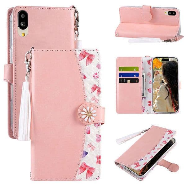 Compatible with Sharp Smartphone Simple SHARP Sumaho 6 Leather Phone Case Sense