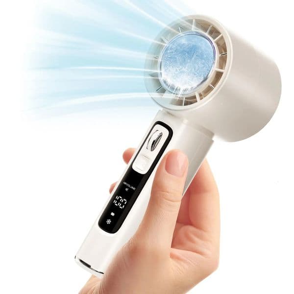 Outdoor Portable Mini Fan Handheld Fan with LED Display Semiconductor Refrigeration 100 Wind Speeds USB Rechargeable Battery Fan 260330