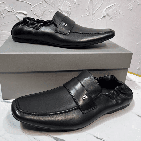 New Man Genuine Leather Loafers Breathable Men Waterproof Lazy Dress Shoe
