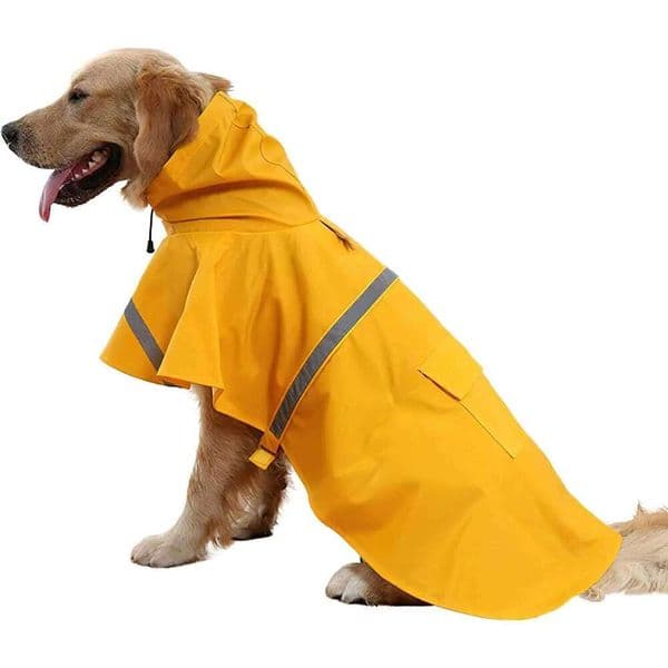 Fashionable Pet Hooded Raincoat, Cape Style Reflective Clothing To Keep Your Dog Dry And Comfortable On Rainy
