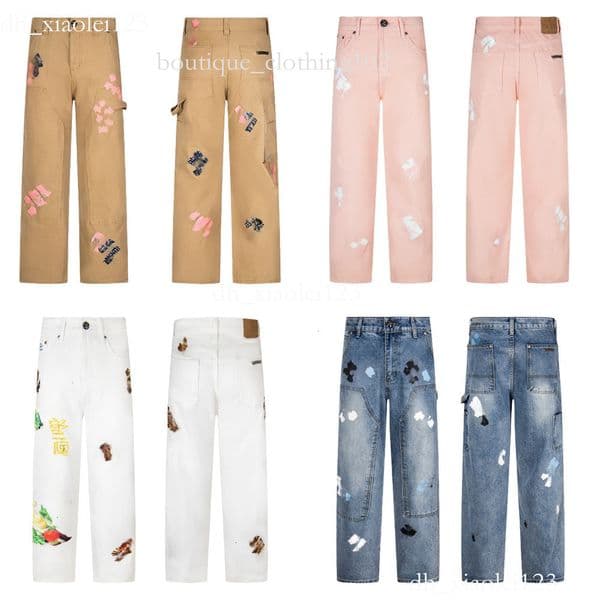 Chrome Jeans 25 Jeans Men's Women's Jeans Designer Make Old Washed Straight Trousers Letter Prints Long Style High Quality Luxury Jeans Motorcycle 2e b1