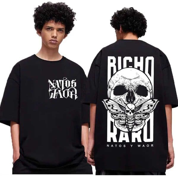Rapper Natos Y Waor Merch T-shirt Harajuku Hip Hop Short Sleeve T-shirts Men Clothing Gothic Fashion T Shirts Streetwear J250328