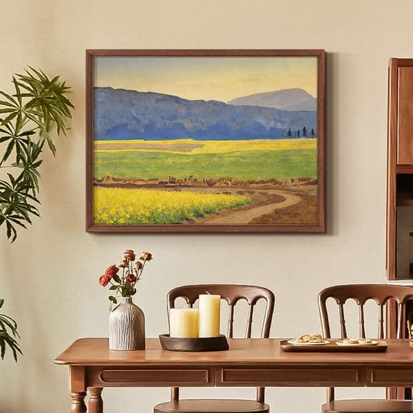 Bestseller "Mountain Gathering Wealth" - New Chinese Style, Auspicious Meaning, Hand-Painted Oil Painting For Study Living Room, Vintage Art, Homestay Wall Decor Ddmytues