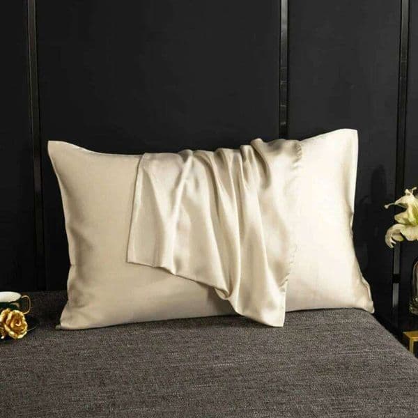 Mulberry Silk Pillowcase Bed Pillow Covers White Black Gray Champagne Gold Luxury Cases Home Bedding Standard Queen Size 26W0331