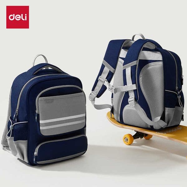 Deli Elementary School Backpack Spine Protection Lightweight Backpack for Grades 1-3-6 Boys and Girls 2024 S260330
