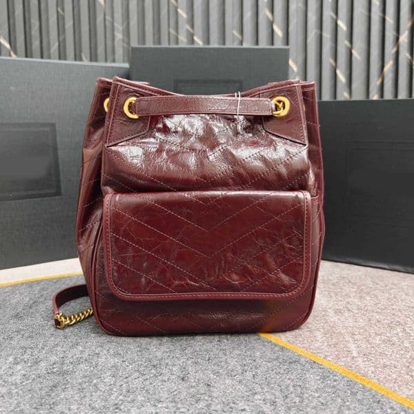 10A Red Wrinkled Waxed Calfskin Shoulder Crossbody In Vintage Style Desigual Handbags Designer Bags Women