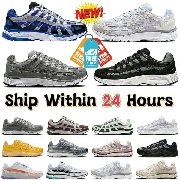 2026 Top P6000 Running Shoes For Men Women 6000 Designer Trainers Metallic Silver Light Bone Laser Fuchsia Triple Black Burgundy Sneakers