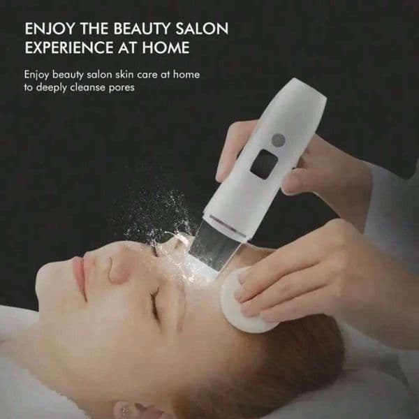 EMS Ultrasonic Skin Scrubber Vibration Facial Spatula Peeling Shovel Ion Acne Blackhead Remover Clean Cavitation Face Massager