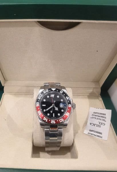 With original box New Style Mens Red Blue Bezel Automatic Watch Men's Calendar Full Steel Gmt Batman Watches Men Sapphire 116719 Business Dive Wristwatches 07