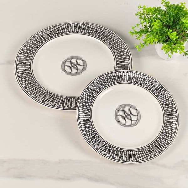 Chic European Bone China Plate Set, Elegant Style, Ideal for Dessert, Dinner, Home, Office, Weddings, or Gift, Durable & Sophisticated Design