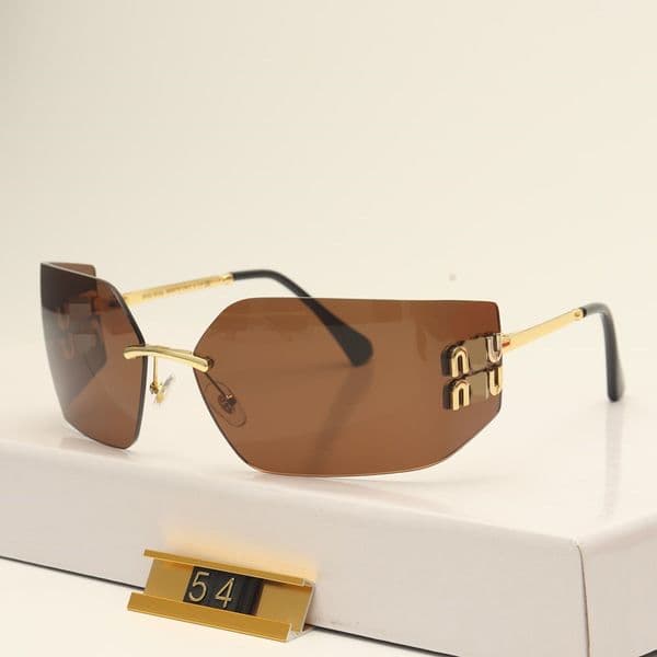 Designer Sunglasses For Women Outdoor Shades Vintage Rimless Square Luxury Mix Color Optional Sun glasses Y2K spicy girl with box