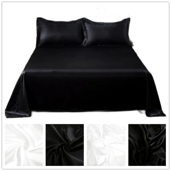 Bonenjoy 1 pc Bed Sheet for Summer Ice Cool Fabric Top Sheets Satin Smooth Flat Bed Sheet for Double Bedding no pillowcase 260330