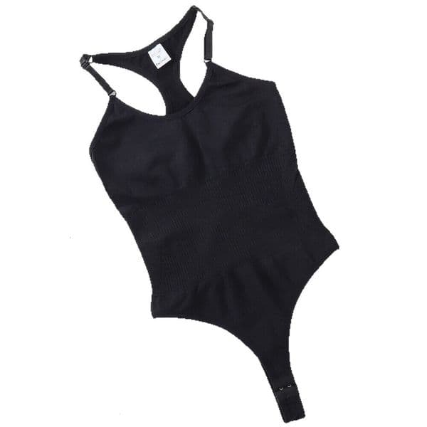 Y2K 2 PCS Women Shaper Bodysuit Body Shaping Vest Style Back Strap Thong Hook One-Piece Waist Trainer Bodysuit Under Ware