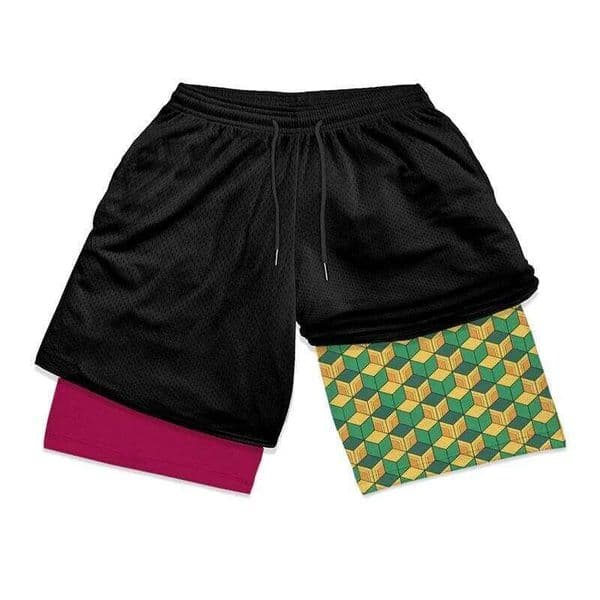 Summer Fitness Running Training Quick Dry Double Layer Workout Gym Sports Jogging Men's Shorts S260328