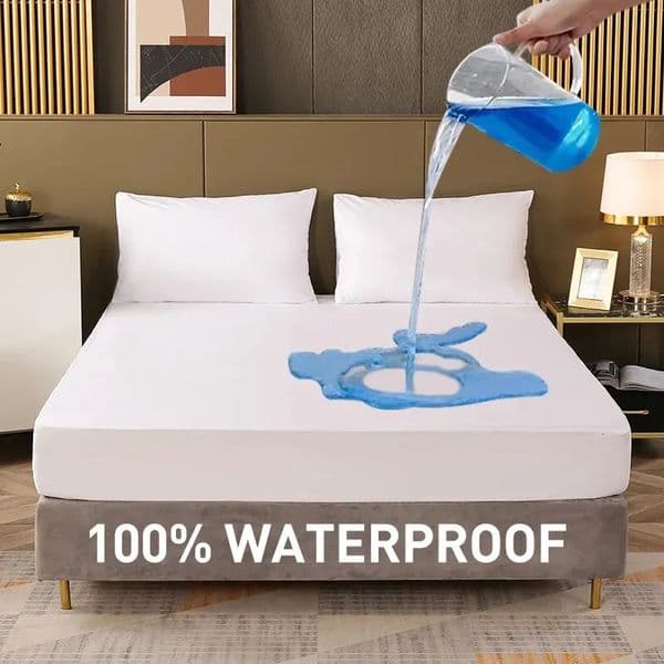 Waterproof Fitted Sheet Bedding Cover Bed Cloth Solid Color Mattress Cover Bed Protector Cover For Bedroom Guest Room 260330