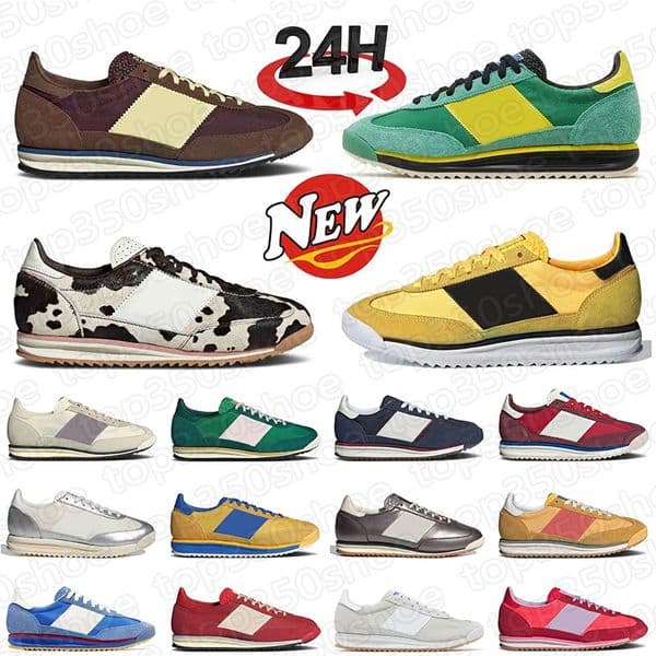 hot SL 72 Designer Casual Shoes sl72 OG Trainers Leopard Cow Print Utility Yellow Royal Preloved Green Core Black Charcoal Grey Platform Loafers Sneakers