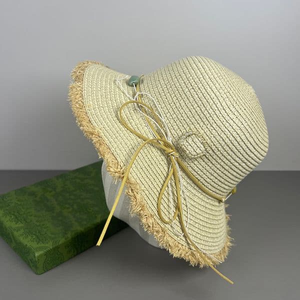 Wide Brim Hats Straw Hat Designer Bucket Classic Simple Weaving Lace Daily Seaside Vacation Travel Sun Cap