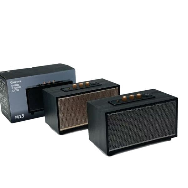 Retro Bluetooth Speaker M15 Premium Mesh Grille High-End Light Luxury Wooden Leather Outdoor Subwoofer Portable 10W For Home Party