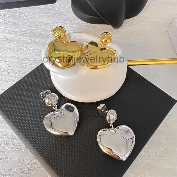 Designer Jewelry bb earrings Earrings Fashion Minimalist Style Heart Hollow Large Drop Earrings Brass Plated Ear Jewelry balennciag earrings