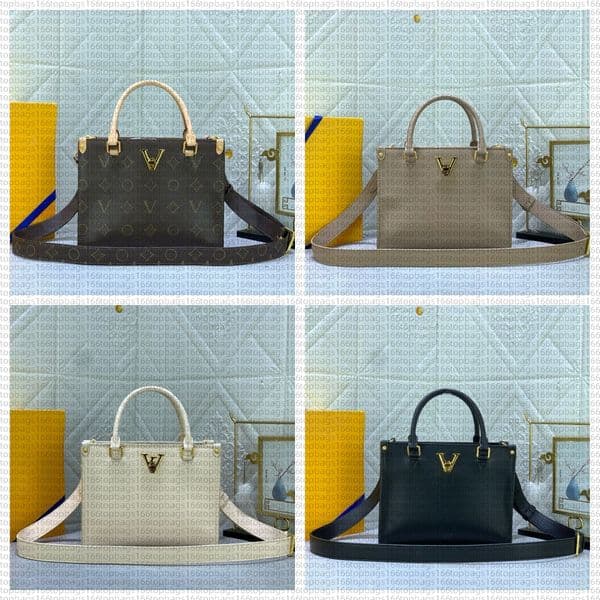 M23637 Lo & Go tote bag Leather Design shoulder crossbody package clutch handbag luxury Onth ego shopping package evening bags Litchi-pattern handbags Wallets