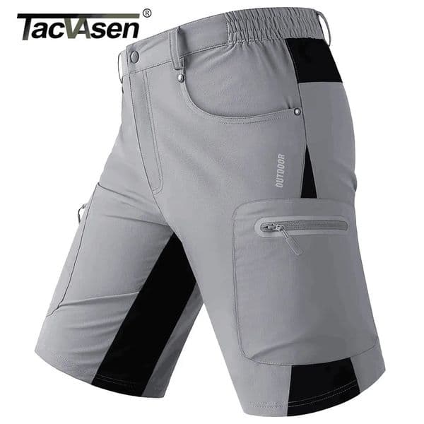 TACVASEN Quick Dry Cargo Shorts Mens Lightweight Work Cargo Shorts Multi Pockets Waterproof Outdoor Hiking Fishing Shorts Male 260331
